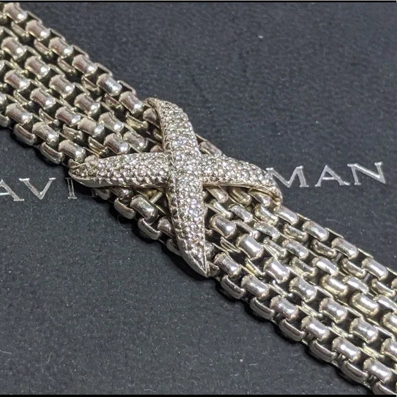 "SOLD"David Yurman Diamond X Bracelet - Picture 3 of 8
